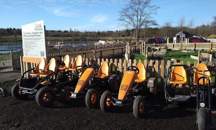 Go-Karting fun for the family.  Simply go online or scan the QR code on the sign by the Go-Karts to book.